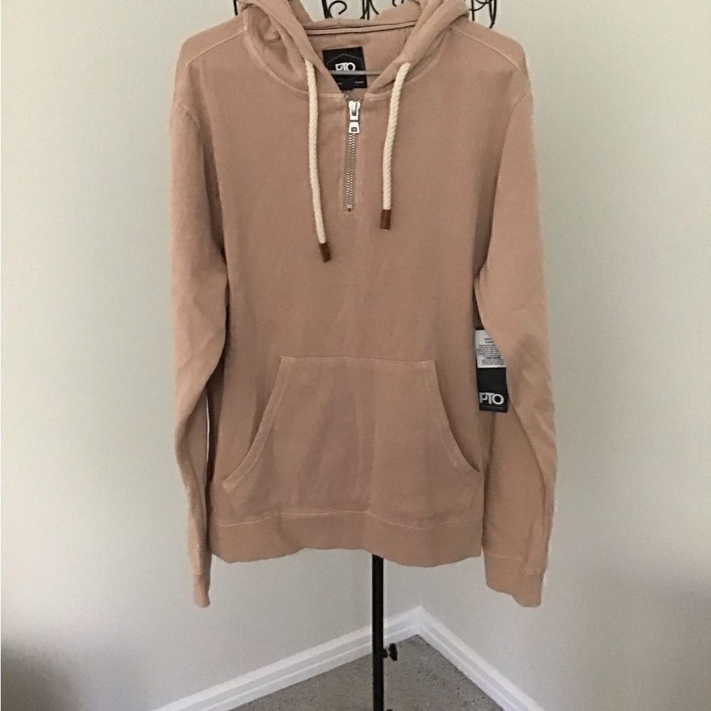 PTO Rose Dust Half Zip Hoodie NWT